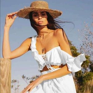 Seagrass Boater Casual Sun Beach Hat Wide Brim Cap